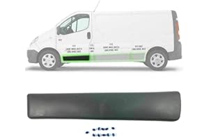 ATU Panneau de Moulure Bande Latérale Porte Avant Gauche Compatible pour Trafic II, Vivaro A, Primastar 2001-2013 OE: 8200036088, 91165346