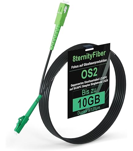 SeKi LWL Glasfaserkabel 30m LC/APC Auf LC/APC - OS2 Singlemode Gelb LSZH