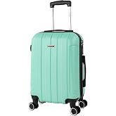 ITACA - Cabin Suitcase 55x40x20 - Travel Suitcases Cabin Rigid Trolley with 4 Double Wheels for Lightweight Airplane Hand Lug