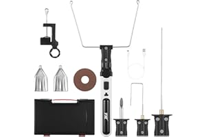 Geevorks Coupe Polystyrène électrique sans fil chaud - Chauffage rapide en 5 secondes - Maximum 550 °C - Avec lampe LED - 2,0 Ah - Boîte en plastique pour professionnels et débutants