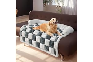 Mingfuxin Pet Couch Covers for Sofa, Soft Flannel Dog Sofa Bed Mat, Non-Slip Washable & Thick Cozy Dogs Bed Cover for Large, Medium, Small Pets Beds Mats Furniture Protectors