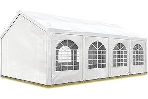 TOOLPORT Tendone per feste 3x9 m Gazebo party per sagre, mercati 450 N bianco impermeabile protezione UV