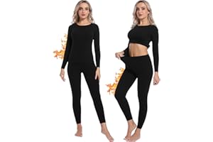 INNERSY Bielizna termiczna damska, zimowa, górna i dolna część bielizny, bielizna narciarska, zestaw ciepłej bielizny termicznej