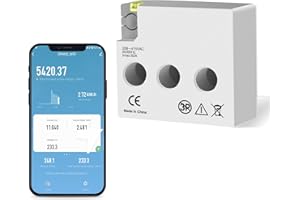 CHATTHEN eMylo Smart Meter Energy Monitor, 3-Phase Electricity Usage Monitor, 99% High Accuracy for Home Appliances/Solar/Net Metering, Imported Chips with a Long Lifespan