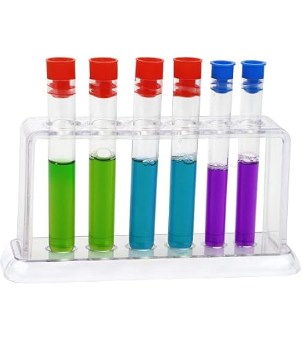 Plastic Test Tube Rack Holder - 5.91x5.91x2.17 Inch Detachable Lab Organizer