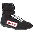 Simpson Racing 28750BK The Hightop Black Size 7-1/2 SFI Approved Driving Shoes