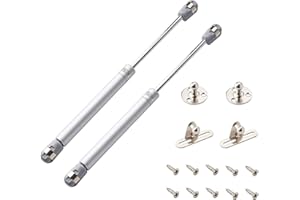 QOPAHI 150N /33lb Drop Down Hinges Soft Open Lid Support Hinge, Safety Gas Struts for Cupboards Gas Spring Gas Lift Support for Cabinet Toy Box, Pack of 2