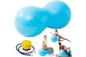 XPJBKC Peanut Ball, Peanut Ball Sensory Kids, Peanut Exercise Ball with Pump, Anti-Burst Peanut Yoga Ball,Gym Ball Autism Sensory Toy for Kids Physical Therapy,Pregnancy Exercise,Pilates,Core Training