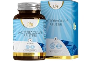 LN Lactobacillus Reuteri | 90 Gélules Probiotique - 5 Milliards d UFC L Reuteri par Portion | Supplement L-Reuteri Haute Teneur | Sans OGM Sans Gluten Sans Allergène | Fabriqué au UK