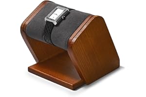 Oirlv Bois Massif Porte Montres Simple,Support Montres Amovible,Présentoir Pour Montres,Pour Hommes,Porte Montres en Bois,Rangement Pour Montres(Gris Foncé)