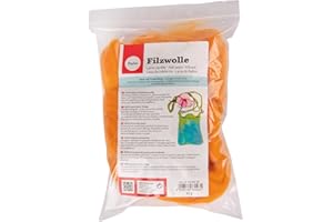 Rayher 5360030 - Lana Virgen Pura de Fieltro (50 g, Lana de Cuento de Hadas), Color maíz