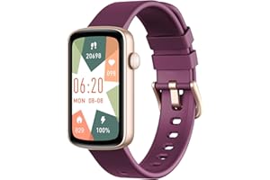 SHANG WING Montre Connectée Femme Montre Sport Bracelet Connecté Podometre Cardiofrequencemetre Oxymetre Trackers d'Activité Smartwatch Etanche IP68 pour Android iOS Notification SMS/Appel Violet
