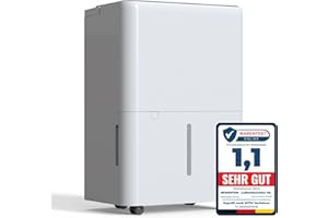 Newentor 12L Luftentfeuchter Elektrisch Keller 35dB, Entfeuchter Elektrisch Keller mit Ablaufschlauch 1m, Raumentfeuchter Elektrisch 25m²/122m³, 10 J. Gar., Filter, Timer