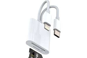 KEFIANY USB C Lightning to TF SD Card Reader for Apple IPhone15 14 13 12 11 Pro Max Plus for IPad Air Mini Macbook Micro SD Camera Memory Viewer Compact Flash Drive Adapter Type C Thunderbolt 4 3 Cable Dongle