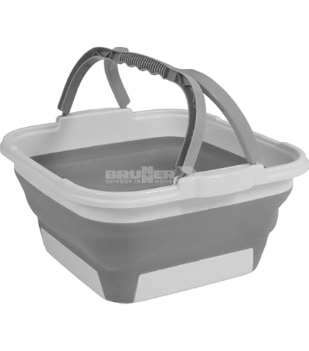 Relaxdays Secchio Pieghevole Da 10 Litri, Pieghevole, Recipiente Richiudibile, Per Casa - Foto 2