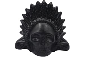 MAYTING Aztec Death Whistle, 126dB+ Sons de Cris Humains, Sifflet à Tête de Mort pour la Fête d'Halloween Sifflet de Guerre Aztèque à Fort Son et Cri (Noir B)