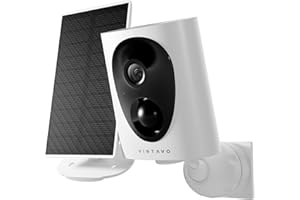 virtavo 2K Telecamera WiFi Esterno Senza Fili, Starlight Lente, Videocamera Sorveglianza con Pannello Solare, Visione Notturna a Colori, Rilevamento PIR, Audio Bidirezionale, SD/Cloud, SF1