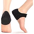 Plantar Fasciitis Heel Cup Protectors - Promifun Heel Cups for Heel Spur,Achilles Tendinitis,Cracked Heels,Heel Pain Relief Products - Gel Heel Cushion Pads,Black,Large:Women 9.5-13 / Men 8.5-14