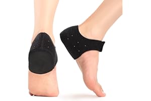 Fersenschutz für Plantarfasziitis- Promifun Fersensporn Einlagen for Achilles Tendinitis, rissige Fersen, Fersensporn Relief Produkte - Fersensporn Bandage(Black,Klein:36-41)