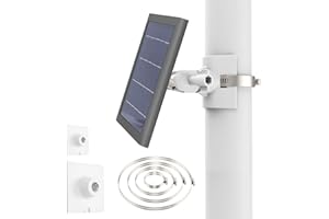 SKINGHONG Uchwyt do rury wodnej, panel solarny, super panel solarny z 4 regulowanymi obejmami rurowymi (Ø 1,9 – 7,8 cala) – zewnętrzna kolumna uchwytu panelu słonecznego (1, biała)