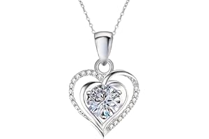 JkyKnowo 925 Sterling Silber Kette Damen Verstellbare Halskette Verlängerungskette Valentinstag Anhänger Herzkette Silber 925 Kette Für Freundin Kette Mit Buchstaben
