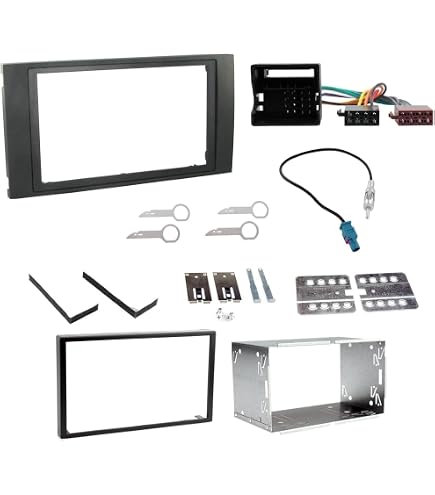 Double Din Fascia Panel Kit Black For Honda Civic EP2 EP3 2001-2006 – Motor Guard
