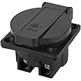 Presa Stile Tedesco Impermeabile Industriale Nera, per Generatore 250V 16A