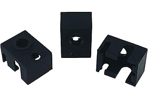 3Wthings 3 unidades de calcetines de silicona para impresora 3D E3D V6 PT100 Hotend/bloque de calefacción, color negro