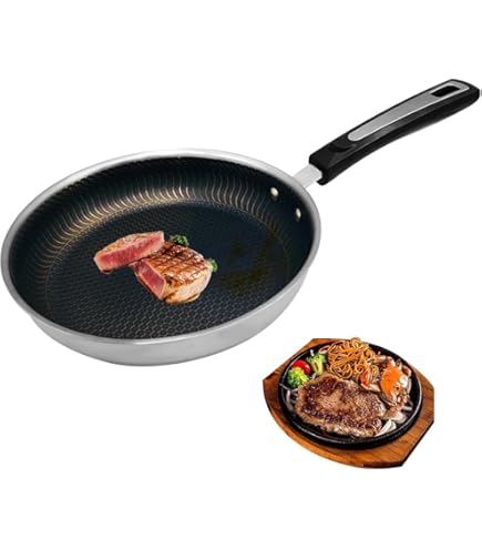 CORELLE DURANANO Fry PAN 24 CM, Tri-Ply Stainless Steel Pan, Zero