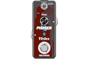 Vivlex LEF-313 Phase Guitar Effects Pedal Vintage and Modern Mode Analog Phaser Mini Stompbox for Electric Guitar Bass Keyboard True Bypass Footswitch