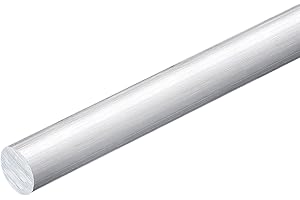sourcing map 1Pcs 7/8"(22mm) Dia Round Aluminum Rod, 12"(305mm) Long 6061 Aluminum Round Rod Solid Lathe Bar Stock for Industry Construction DIY Crafts