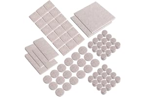 HICYCLE2 106 feltrini per mobili, autoadesivi, per sedie, antigraffio, per mobili, gambe, mobili, feltrini per pavimenti in legno, beige