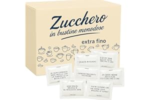 ecodrinks - 300 Bustine Zucchero Monodose - Bianco Semolato in Pratiche Confezioni Monouso - Ideale per Caffè, Tisane e Dessert (4gr)