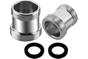 UGBO Adapter do kranu, gwint zewnętrzny, kran z mosiądzu, adapter gwintowany, metalowy, z gumową uszczelką do filtra wody kran (M20 - M22)