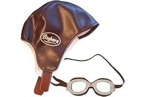 Baghera Set Cappello Pilota Bambino e Occhiali Pilota Bambino | Cappello e occhiali stile aviatore per bambini vintage | Set berretto e occhiali aviatore per bambini a partire da 3 anni d'età