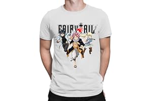 dashcos Fairy Tail T-Shirt Streetwear Col Ras du Cou Chemise Décontractée Anime Etherious • Natsu • Dragneel Fans Tops pour Femmes Hommes Ados