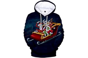 YIMIAO Noël Femmes Sweat à Capuche Hommes Hoodies de Chirstmas 3D Funny Sweatshirts Mode Pull Survêtements