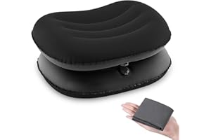 Yuehuamech Lot de 2 oreillers gonflables ultra légers en tissu TPU noir, 44 x 30 x 10 cm, coussin de camping, de voyage, de voyage, de camping, de pêche, de pique-nique