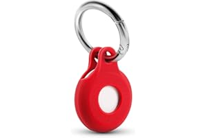 WALLFID Airtag Custodia Cover protettiva in silicone Pelle per Apple Airtags Porta etichetta lavabile, portachiavi Airtag, Airtag Cover