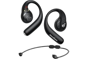 soundcore by Anker AeroFit Pro Open-Ear Headphones, Ultra Comfort, Secure Fit, Ergonomic Design, Rich Sound with LDAC, Bluetooth 5.3, IPX5 Water-Resistant, 46H Playtime, App Control, Wireless Earbuds
