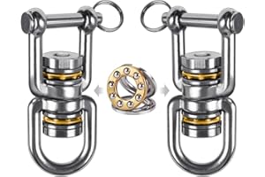 BeneLabel Columpio giratorio resistente – Dispositivo de rotación de 360° de acero inoxidable para columpio de árbol telaraña, yoga aéreo, silla hamaca, suave, seguro y duradero – Capacidad de 770