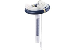 Dongzhi Schwimmendes Pool-Thermometer, Kunststoff schwimmendes Schwimmbad-Thermometer, niedliches Tier-geformtes schwimmendes Thermometer für Außen- und Innenpool/Whirlpool (Eisbär)