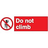 Viking Signs PA1438-L15-V "Do Not Climb" Sign, Vinyl, 50 mm H x 150 mm W
