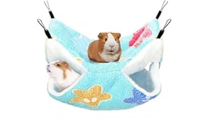 QeeHeng Hamaca Colgante de Animales pequeños, Cama oscilante para Mascotas, Hamaca de Doble Capa para Mascotas para hurón, Rata y Otros Animales pequeños, Verde