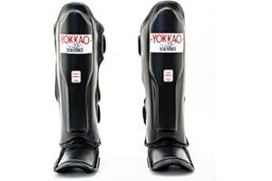 YOKKAO Matrix Shin Guards: Premium Microfiber Leather for Maximum Protection and Mobility - Best Shin Guards for Muay Thai, MMA, and Kickboxing
