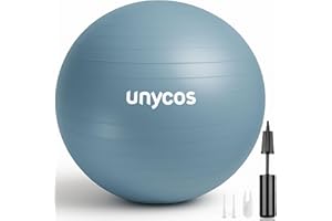 ‎UNYCOS unycos - Gymnastikball 55/65/75 cm Sitzball Trainingsball für Yoga, Fitness, Medizinball, Balance Ball, Core Training Strength, Pilates-Ball | Inkl. Pumpe, BPA-Frei, Anti-Burst