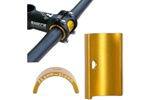 BNVB Adaptateur de Potence de vélo,Guidon réducteur de Tige 31,8 mm à 25,4 mm en Alliage d'aluminium, adapteur, entretoises, Feuille de Conversion pour Guidon de VTT