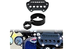 HDBUBALUS Morsetto per Manubrio con Indicatore di Montaggio Laterale per Tachimetro Adatto per Harley Sportster Xl883 1200 1993-2020