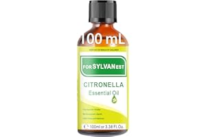 FORSYLVANEST Citronella Olejek Eteryczny 100ML, 100% Czysty Naturalny Olejek Citronella Do dyfuzorów, aromaterapii, nawilżaczy powietrza, czyszczenia domu i mydeł zapachowych DIY (Citronella)