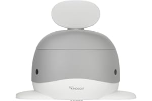 Kindsgut Pot pour bébé, Design de Baleine adapté aux Enfants et Couleurs discrètes, Toilette Enfant pour l'apprentissage de la propreté, Gris foncé
